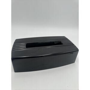 Vintage LINENS ‘N THINGS Tissue Box Cover Plastic Black